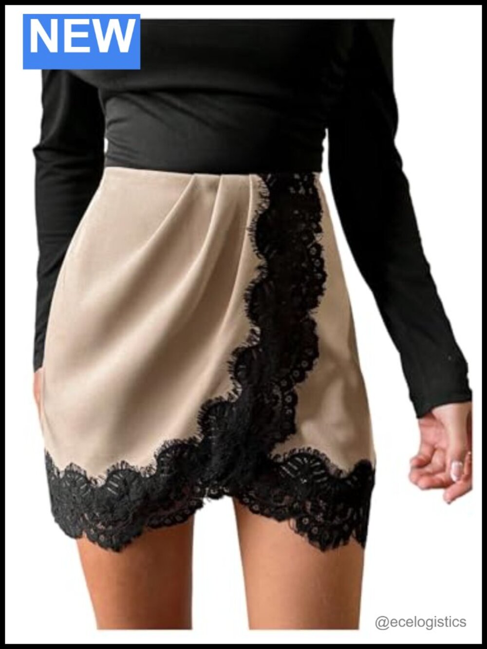 Milumia Women's Lace Mini Skirt High Waist Bodycon Skirts